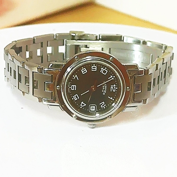 Hermes Accessories - Hermes Quartz Ladies Clipper C.L4.201 Watch Date